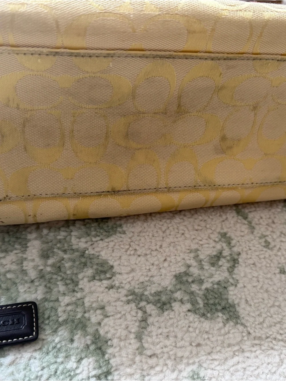 COACH Hamilton yellow tote bag